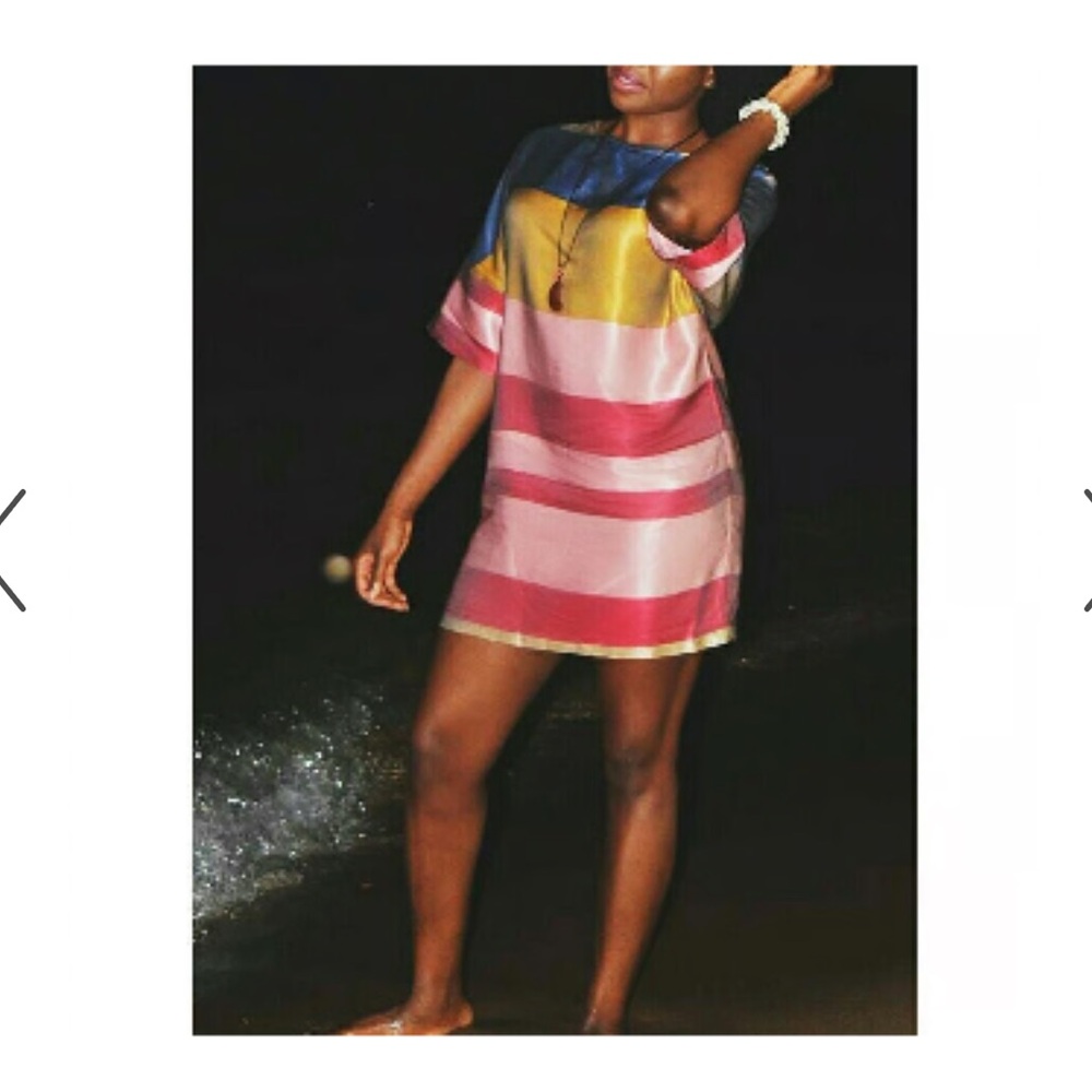 Mango Retro Multicolor Striped Dress